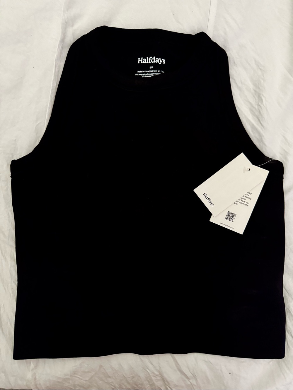 Halfdays Black Sleeveless Tank Top NWT